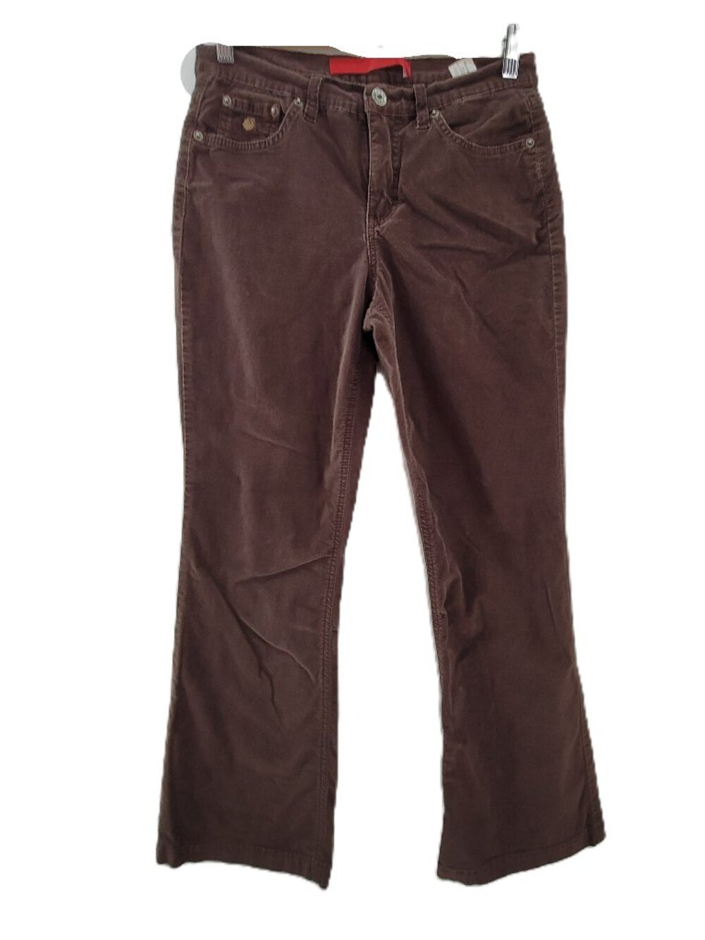 Gloria Vanderbilt Jeans Women's 8 Brown Soft Velvet Microfiber 5 Pockets Bootcut